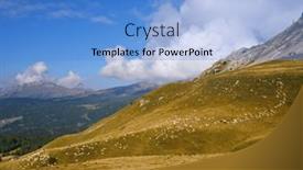  Presentation with trekking - PPT theme featuring mount-trekking-of-cristo-pensante background and a light blue colored foreground