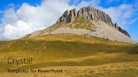  Presentation with trekking - Theme consisting of mount-trekking-of-cristo-pensante background and a gold colored foreground