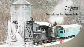  Presentation with woods - Theme featuring mount washington cog railway bretton woods new hampshire usa background and a light gray colored foreground