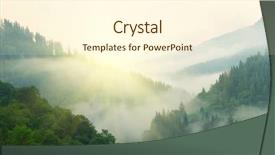  Presentation with japan beautiful landscape mountain fuji - Beautiful slide deck featuring mountain aerial morning landscape composition backdrop and a cream colored foreground