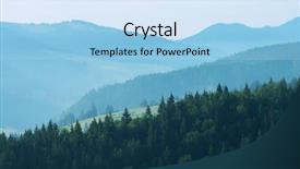  Presentation with luxury mountain nature - Audience pleasing slide set consisting of mountain aerial morning landscape composition backdrop and a light blue colored foreground
