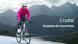  Presentation with landon the mountain road - Audience pleasing presentation design consisting of mountain alpine road health backdrop and a ocean colored foreground