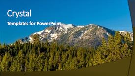  Presentation with tahoe - PPT theme consisting of mountain at lake tahoe background and a  colored foreground