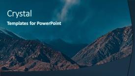  Presentation with storm - Presentation featuring mountain-autumn-landscape-before background and a ocean colored foreground