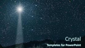  Presentation with night stars - Presentation enhanced with mountain-backgrounds-night-sky background and a navy blue colored foreground