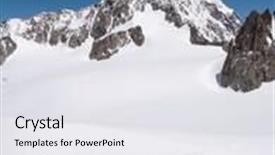  Presentation with base - Cool new slides with mountain base camp the tents of a group of mountaineers that aim to conquest the dent du geant peak chamonix france europe backdrop and a white colored foreground