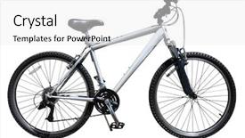  Presentation with mountain bike - Slide deck consisting of mountain bicycle bike isolated background and a white colored foreground