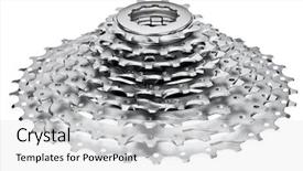  Presentation with bike speed - Presentation theme consisting of mountain bike 9-speed cassette background and a white colored foreground