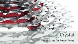  Presentation with bike speed - Audience pleasing PPT theme consisting of mountain bike 9-speed cassette backdrop and a light gray colored foreground