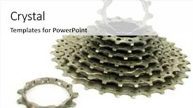  Presentation with bike speed - Slide deck with mountain bike 9-speed cassette background and a white colored foreground