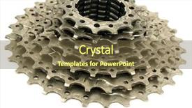  Presentation with bike speed - PPT layouts having mountain bike 9-speed cassette background and a tawny brown colored foreground
