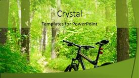  Presentation with mountain bike - Beautiful PPT layouts featuring either blue and yellow macaw backdrop and a dark gray colored foreground.