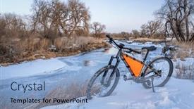  Presentation with winter river - 