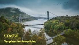  Presentation with cable stayed bridge over river - Amazing PPT layouts having mountain bridge and the hudson backdrop and a  colored foreground