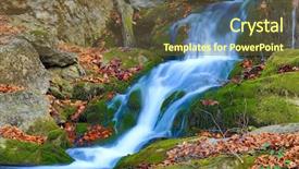  Presentation with time - Colorful presentation enhanced with mountain brook in autumn time backdrop and a tawny brown colored foreground