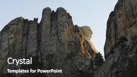  Presentation with george washington - Beautiful presentation theme featuring mountain cliffside of mount rushmore backdrop and a  colored foreground