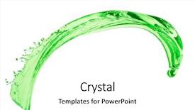  Presentation with green and white - Presentation theme featuring mountain dew - green juice splash on white background and a  colored foreground