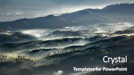  Presentation with dew - Colorful slide set enhanced with mountain dew - morning valley with tea plantations backdrop and a tawny brown colored foreground