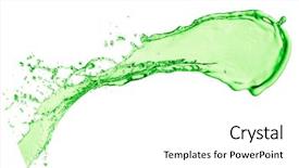  Presentation with white and green - Slide deck consisting of mountain dew drink - green juice splash on white background and a white colored foreground
