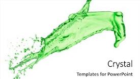  Presentation with dew - PPT theme having mountain dew drink - green juice splash on white background and a  colored foreground