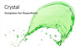  Presentation with white and green generic - Theme having mountain dew drink - green juice splash on white background and a  colored foreground