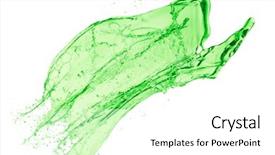  Presentation with white and green - Presentation theme featuring mountain dew drink - green juice splash on white background and a  colored foreground