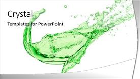  Presentation with white and green - Theme featuring mountain dew drink - green juice splash on white background and a  colored foreground