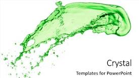  Presentation with splash - PPT theme consisting of mountain dew drink - green juice splash on white background and a white colored foreground