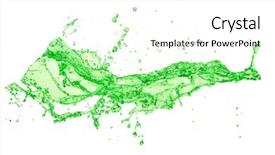  Presentation with splash - Cool new theme with mountain dew drink - green juice splash on white backdrop and a white colored foreground