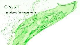  Presentation with white green - Theme with mountain dew drink - green juice splash on white background and a soft green colored foreground