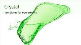  Presentation with white green - Audience pleasing PPT theme consisting of mountain dew drink - green juice splash on white backdrop and a soft green colored foreground