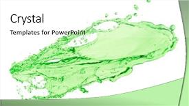  Presentation with white green - PPT layouts having mountain dew drink - green juice splash on white background and a white colored foreground