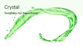  Presentation with white green - Slide deck consisting of mountain dew drink - green juice splash on white background and a  colored foreground