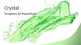  Presentation with earth science green and white - PPT theme featuring mountain dew drink - green juice splash on white background and a white colored foreground