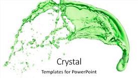  Presentation with splash - PPT theme having mountain dew drink - green juice splash on white background and a white colored foreground