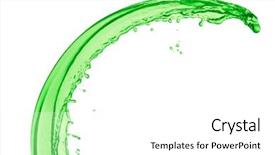  Presentation with white green - Beautiful presentation theme featuring mountain dew drink - green juice splash on white backdrop and a white colored foreground