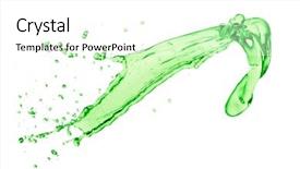  Presentation with splash - Amazing theme having mountain dew drink - green juice splash on white backdrop and a white colored foreground