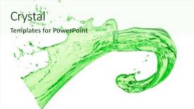  Presentation with white and green generic - Beautiful theme featuring mountain dew drink - green juice splash on white backdrop and a  colored foreground