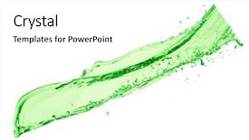  Presentation with white green - Beautiful presentation design featuring mountain dew drink - green juice splash on white backdrop and a white colored foreground