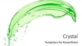  Presentation with splash - Beautiful PPT theme featuring mountain dew drink - green juice splash on white backdrop and a white colored foreground