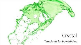  Presentation with white green - Presentation featuring mountain dew drink - green juice splash on white background and a white colored foreground