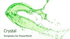  Presentation with white green - Theme having mountain dew drink - green juice splash on white background and a soft green colored foreground