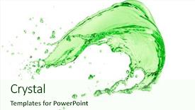  Presentation with white green - Cool new PPT layouts with mountain dew drink - green juice splash on white backdrop and a soft green colored foreground