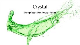  Presentation with splash - PPT theme featuring mountain dew drink - green juice splash on white background and a white colored foreground