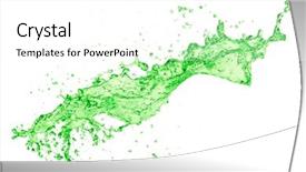  Presentation with splash - Colorful slides enhanced with mountain dew drink - green juice splash on white backdrop and a white colored foreground