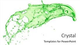  Presentation with white green - Audience pleasing slide deck consisting of mountain dew drink - green juice splash on white backdrop and a white colored foreground