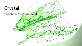  Presentation with white green - Cool new PPT theme with mountain dew drink - green juice splash on white backdrop and a white colored foreground