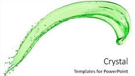 Presentation with white green - Cool new presentation theme with mountain dew drink - green juice splash on white backdrop and a white colored foreground