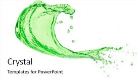  Presentation with splash - Colorful PPT layouts enhanced with mountain dew drink - green juice splash on white backdrop and a white colored foreground