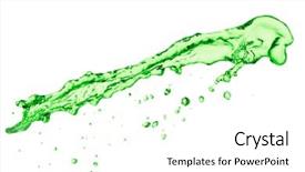  Presentation with green and white - Slide set featuring mountain dew drink - green juice splash on white background and a  colored foreground